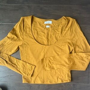 Aritzia Golden Long Sleeve Top